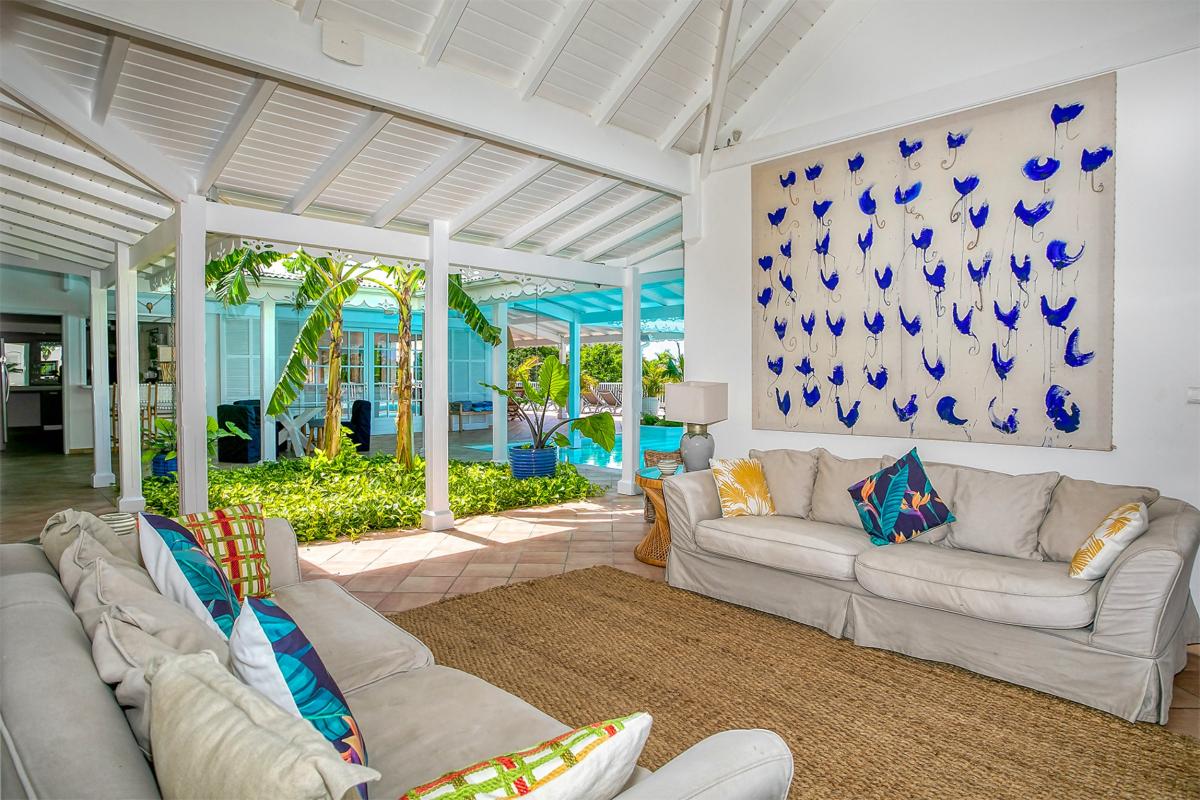 Villa for rent in St Martin - The living room